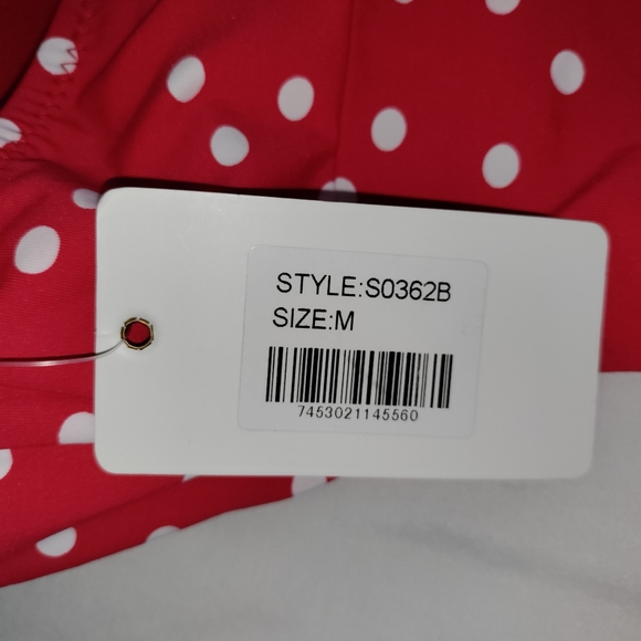 😍HOST PICK!! 🆕Envya | Polka Dot Strapless Swimsuit Size Medium - Picture 8 of 11